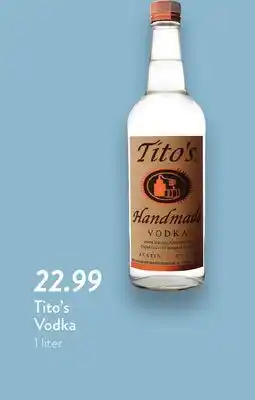 Fresh Thyme Tito's Vodka offer
