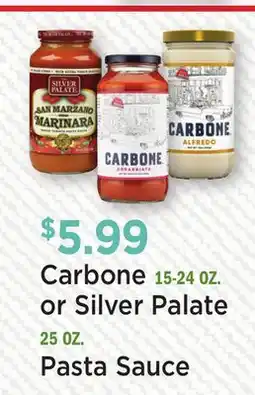 Heinen's Carbone 15-24 OZ. or Silver Palate 25 OZ. Pasta Sauce offer