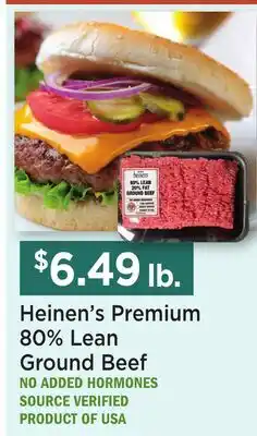 Heinen's Heinen's Premium 80% Lean Ground Beef offer