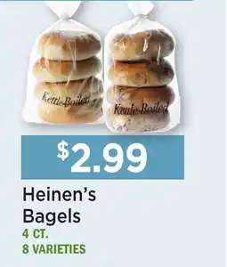Heinen's Heinen's Bagels offer