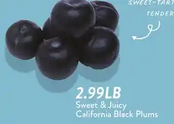 Fresh Thyme Sweet & Juicy California Black Plums offer