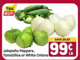 Tony’s Fresh Market Jalapeño Peppers, Jalapeño Peppers, Tomatillos or White Onions offer