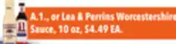 Tony’s Fresh Market A. 1. or Lea & Perrins Worcestershire Sauce offer