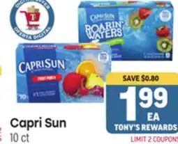 Tony’s Fresh Market Capri Sun offer