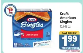 Tony’s Fresh Market Kraft American Singles offer