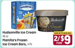 Tony’s Fresh Market Hudsonville Ice Cream 48 oz Mamita's Frozen Ice Cream Bars, 4 Pk offer