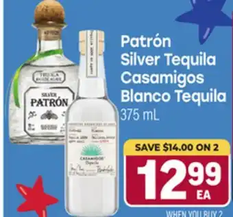 Tony’s Fresh Market Patrón Silver Tequila Casamigos Blanco Tequila offer