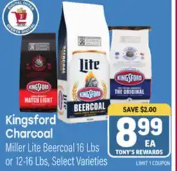Tony’s Fresh Market Kingsford Charcoal offer
