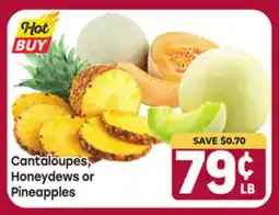 Tony’s Fresh Market Cantaloupes or Honeydews or Pineapples offer
