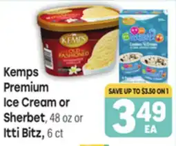 Tony’s Fresh Market Kemps Premium Ice Cream Sherbet, 48 oz or Itti Bitz, 6 ct offer