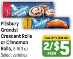 Tony’s Fresh Market Pillsbury Grands! Crescent Rolls or Cinnamon Rolls offer