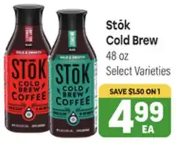 Tony’s Fresh Market Stōk Cold Brew offer