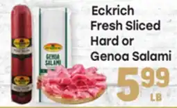 Tony’s Fresh Market Eckrich Fresh Sliced Hard or Genoa Salami offer