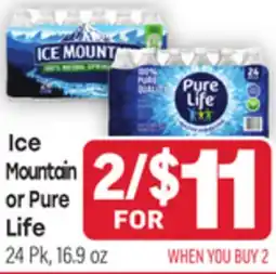 Tony’s Fresh Market Ice Mountain or Pure Life offer