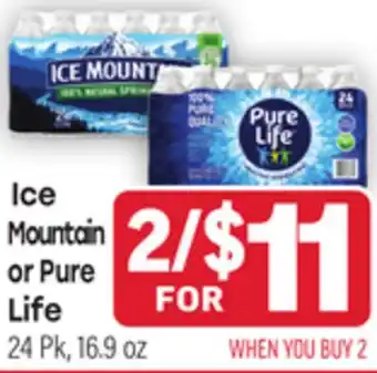 Tony’s Fresh Market Ice Mountain or Pure Life offer