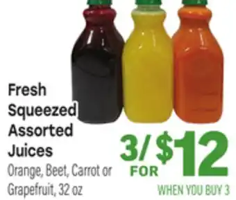 Tony’s Fresh Market Fresh Squeezed Assorted Juices offer