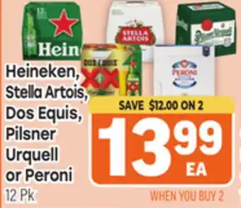 Tony’s Fresh Market Heineken, Stella Artois, Dos Equis, Pilsner Urquell or Peroni offer