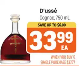 Tony’s Fresh Market D'ussé Cognac offer