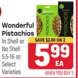 Tony’s Fresh Market Wonderful Pistachios offer