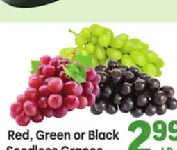 Tony’s Fresh Market Red, Green or Black Seedless Grapes offer