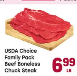 Tony’s Fresh Market USDA Choice Family Pack Beef Boneless Chuck Steak offer