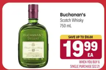 Tony’s Fresh Market Buchanan's Scotch Whisky offer