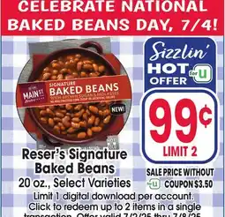 Jewel-Osco Reser's Signature Baked Beans offer