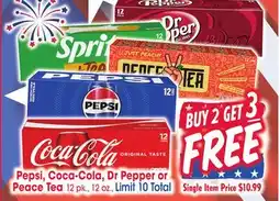 Jewel-Osco Pepsi, Coca-Cola, Dr Pepper or Peace Tea offer