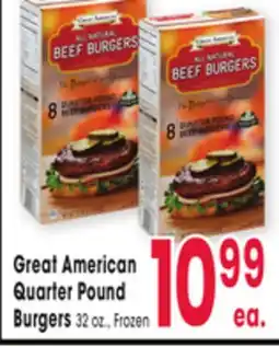 Jewel-Osco Great American Quarter Pound Burgers offer