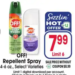 Jewel-Osco OFF! Repellent Spray offer