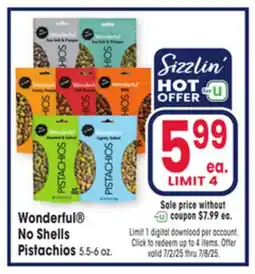 Jewel-Osco Wonderful No Shells No Shells Pistachios offer