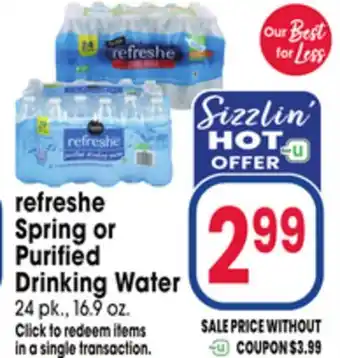 Jewel-Osco refreshe Spring or Purified Drinking Water offer