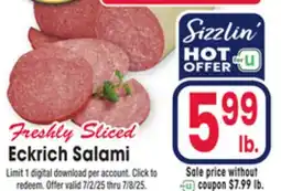 Jewel-Osco Eckrich Salami offer