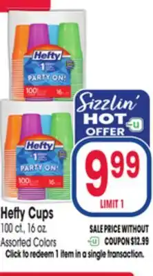 Jewel-Osco Hefty Cups offer