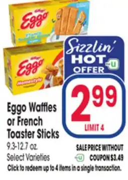Jewel-Osco Eggo Waffles or French Toaster Sticks offer