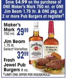 Jewel-Osco Maker's Mark 750 ml offer