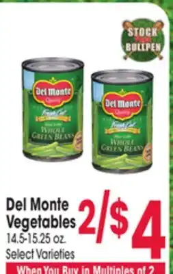 Jewel-Osco Del Monte Vegetables offer