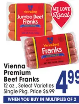 Jewel-Osco Vienna Premium Beef Franks offer