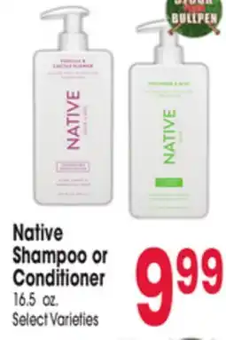 Jewel-Osco Native Shampoo or Conditioner offer