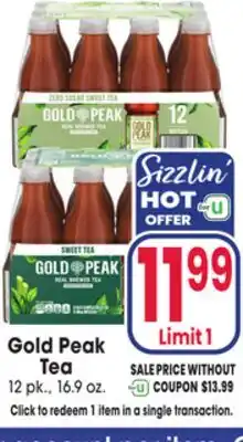Jewel-Osco Gold Peak Tea offer
