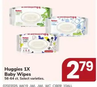 Jewel-Osco Huggies 1X Baby Wipes offer