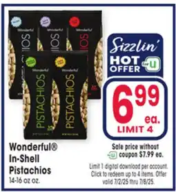 Jewel-Osco Wonderful In-Shell In-Shell Pistachios offer