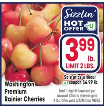 Jewel-Osco Washington Premium Rainier Cherries offer