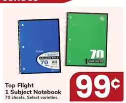 Jewel-Osco Top Flight 1 Subject Notebook offer
