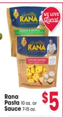 Jewel-Osco Rana Pasta 10 oz. or Sauce 7-15 oz offer