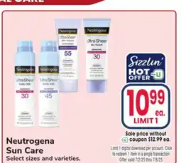 Jewel-Osco Neutrogena Sun Care offer