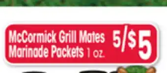 Jewel-Osco McCormick Grill Mates Marinade Packets offer
