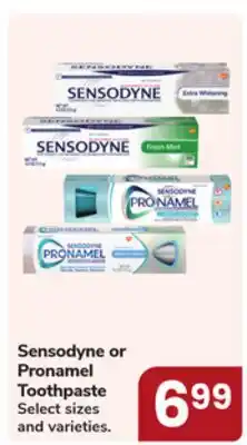 Jewel-Osco Sensodyne or Pronamel Toothpaste offer