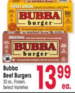 Jewel-Osco Bubba Beef Burgers offer