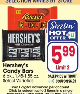 Jewel-Osco Hershey's Candy Bars offer